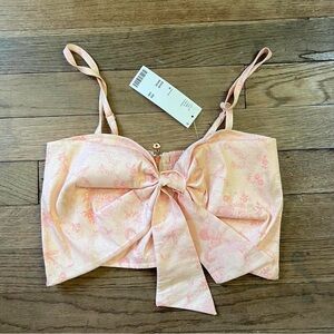 Kimchi Blue Pink Floral Crop Top